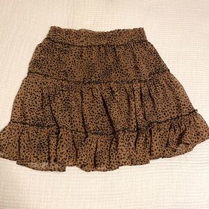 Illa Illa cheetah print ruffled skirt Large
